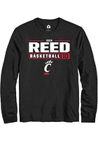 Josh Reed Cincinnati Bearcats Rally NIL Stacked Box Long Sleeve T Shirt