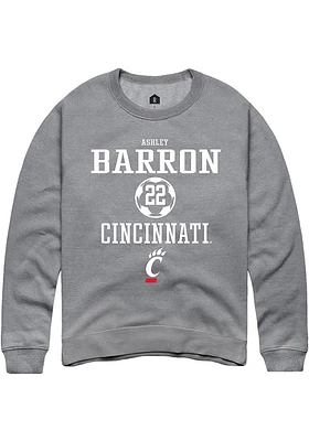 Ashley Barron  Rally Cincinnati Bearcats Mens Graphite NIL Sport Icon Long Sleeve Crew Sweatshir..