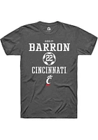 Ashley Barron  Cincinnati Bearcats Dark Grey Rally NIL Sport Icon Short Sleeve T Shirt