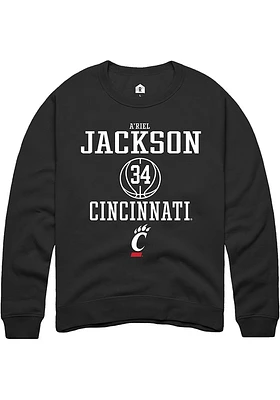 A'riel Jackson Rally Cincinnati Bearcats Mens NIL Sport Icon Long Sleeve Crew Sweatshirt