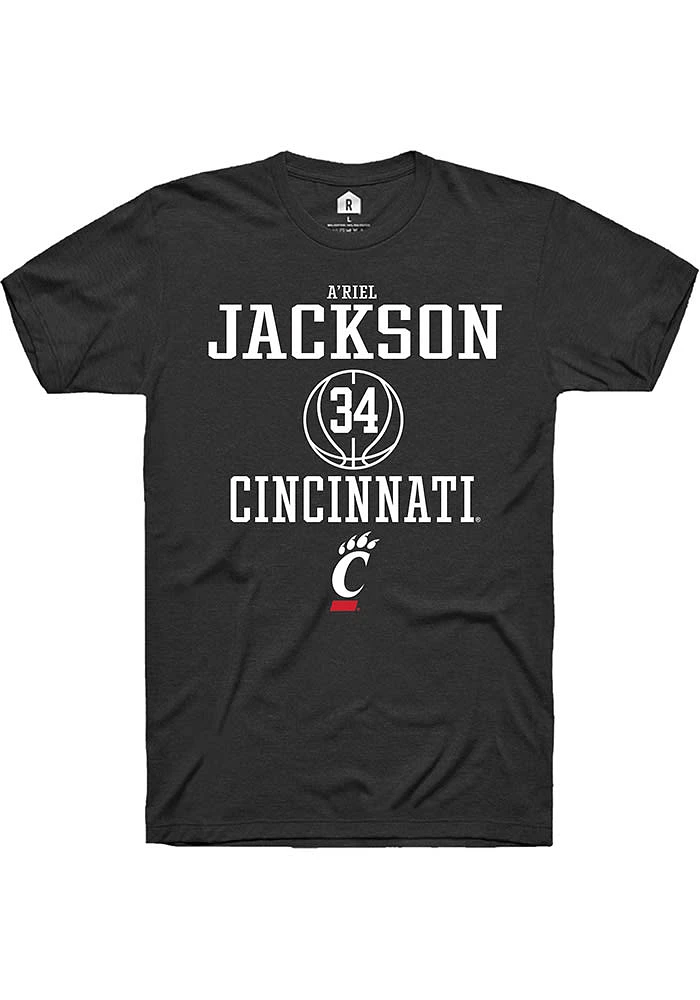 A'riel Jackson Cincinnati Bearcats Rally NIL Sport Icon Short Sleeve T Shirt