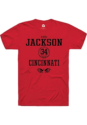 A'riel Jackson Cincinnati Bearcats Rally NIL Sport Icon Short Sleeve T Shirt