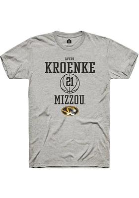 Averi Kroenke  Missouri Tigers Ash Rally NIL Sport Icon Short Sleeve T Shirt