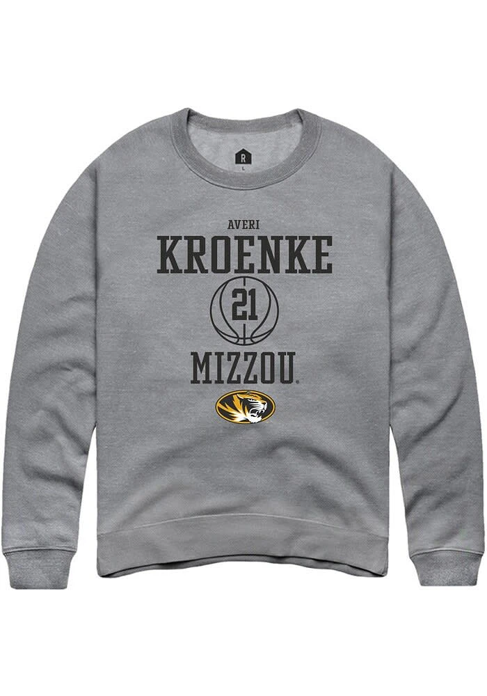 Averi Kroenke Rally Missouri Tigers Mens Graphite NIL Sport Icon Long Sleeve Crew Sweatshirt