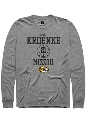 Averi Kroenke  Missouri Tigers Graphite Rally NIL Sport Icon Long Sleeve T Shirt