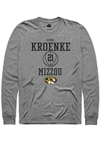 Averi Kroenke  Missouri Tigers Graphite Rally NIL Sport Icon Long Sleeve T Shirt
