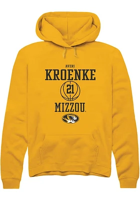 Averi Kroenke  Rally Missouri Tigers Mens Gold NIL Sport Icon Long Sleeve Hoodie
