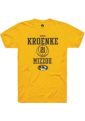 Averi Kroenke  Missouri Tigers Gold Rally NIL Sport Icon Short Sleeve T Shirt
