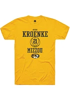 Averi Kroenke  Missouri Tigers Gold Rally NIL Sport Icon Short Sleeve T Shirt