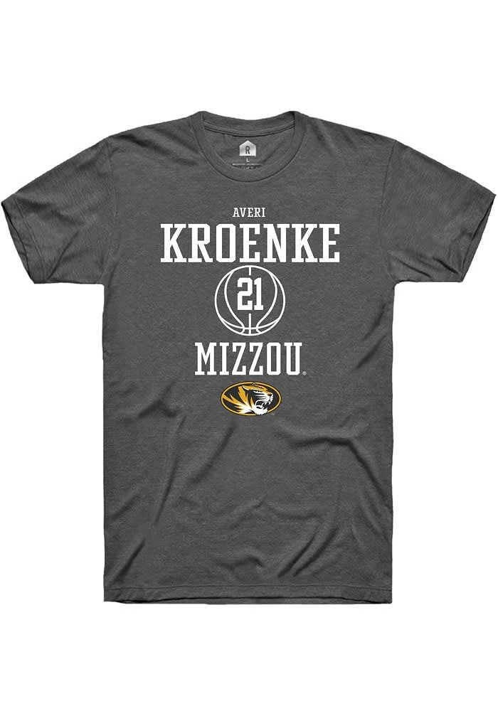 Averi Kroenke Missouri Tigers Dark Grey Rally NIL Sport Icon Short Sleeve T Shirt