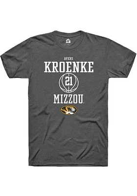 Averi Kroenke  Missouri Tigers Dark Grey Rally NIL Sport Icon Short Sleeve T Shirt