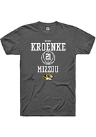 Averi Kroenke  Missouri Tigers Dark Grey Rally NIL Sport Icon Short Sleeve T Shirt