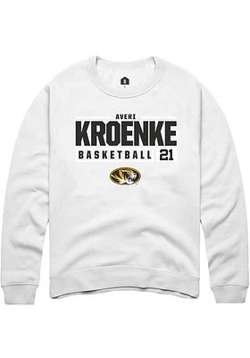 Averi Kroenke Rally Missouri Tigers Mens NIL Stacked Box Long Sleeve Crew Sweatshirt