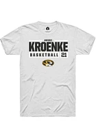 Averi Kroenke  Missouri Tigers White Rally NIL Stacked Box Short Sleeve T Shirt