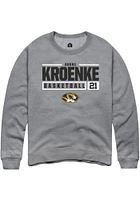 Averi Kroenke  Rally Missouri Tigers Mens Graphite NIL Stacked Box Long Sleeve Crew Sweatshirt