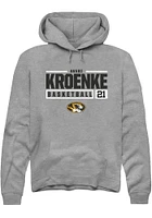 Averi Kroenke  Rally Missouri Tigers Mens Graphite NIL Stacked Box Long Sleeve Hoodie