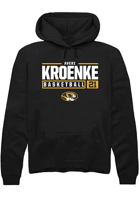 Averi Kroenke  Rally Missouri Tigers Mens Black NIL Stacked Box Long Sleeve Hoodie