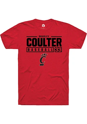 Bradley Coulter Cincinnati Bearcats Rally NIL Stacked Box Short Sleeve T Shirt