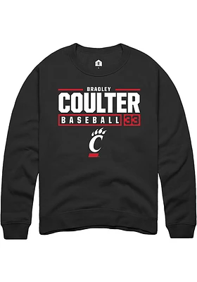 Bradley Coulter Rally Cincinnati Bearcats Mens NIL Stacked Box Long Sleeve Crew Sweatshir