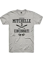 Christian Mitchelle  Cincinnati Bearcats Ash Rally NIL Sport Icon Short Sleeve T Shirt