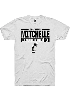 Christian Mitchelle Cincinnati Bearcats Rally NIL Stacked Box Short Sleeve T Shirt