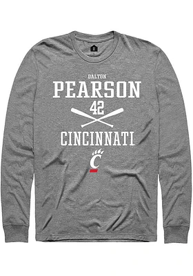 Dalton Pearson  Cincinnati Bearcats Graphite Rally NIL Sport Icon Long Sleeve T Shirt