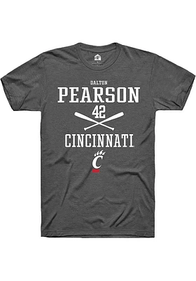 Dalton Pearson  Cincinnati Bearcats Dark Grey Rally NIL Sport Icon Short Sleeve T Shirt