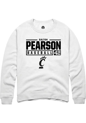 Dalton Pearson Rally Cincinnati Bearcats Mens NIL Stacked Box Long Sleeve Crew Sweatshirt