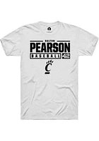 Dalton Pearson Cincinnati Bearcats Rally NIL Stacked Box Short Sleeve T Shirt