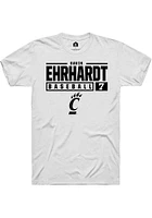 Gavin Ehrhardt Cincinnati Bearcats Rally NIL Stacked Box Short Sleeve T Shirt