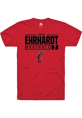 Gavin Ehrhardt Cincinnati Bearcats Rally NIL Stacked Box Short Sleeve T Shirt