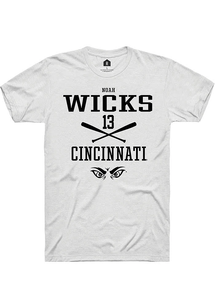 Noah Wicks Cincinnati Bearcats Rally NIL Sport Icon Short Sleeve T Shirt