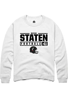 Quinn Staten Rally Cincinnati Bearcats Mens NIL Stacked Box Long Sleeve Crew Sweatshirt