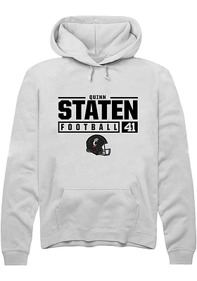 Quinn Staten Rally Cincinnati Bearcats Mens NIL Stacked Box Long Sleeve Hoodie