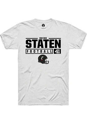 Quinn Staten Cincinnati Bearcats Rally NIL Stacked Box Short Sleeve T Shirt