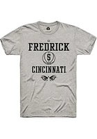 Cj Fredrick  Cincinnati Bearcats Ash Rally NIL Sport Icon Short Sleeve T Shirt