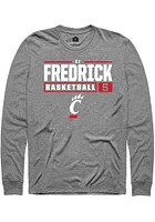 Cj Fredrick  Cincinnati Bearcats Graphite Rally NIL Stacked Box Long Sleeve T Shirt