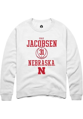 Cale Jacobsen Rally Nebraska Cornhuskers Mens NIL Sport Icon Long Sleeve Crew Sweatshirt
