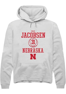 Cale Jacobsen Rally Nebraska Cornhuskers Mens NIL Sport Icon Long Sleeve Hoodie