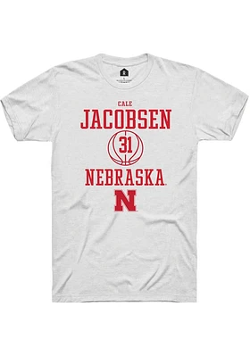 Cale Jacobsen Nebraska Cornhuskers Rally NIL Sport Icon Short Sleeve T Shirt