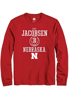 Cale Jacobsen  Nebraska Cornhuskers Red Rally NIL Sport Icon Long Sleeve T Shirt