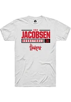 Cale Jacobsen Nebraska Cornhuskers Rally NIL Stacked Box Short Sleeve T Shirt
