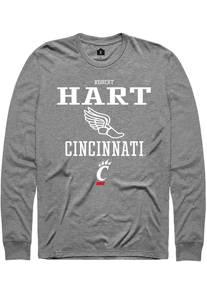 Robert Hart  Cincinnati Bearcats Graphite Rally NIL Sport Icon Long Sleeve T Shirt