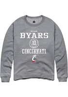 Brianna Byars  Rally Cincinnati Bearcats Mens Graphite NIL Sport Icon Long Sleeve Crew Sweatshir..