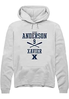 Aedan Anderson  Rally Xavier Musketeers Mens White NIL Sport Icon Long Sleeve Hoodie