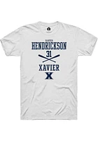 Carter Hendrickson  Xavier Musketeers White Rally NIL Sport Icon Short Sleeve T Shirt