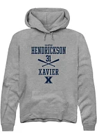 Carter Hendrickson  Rally Xavier Musketeers Mens Graphite NIL Sport Icon Long Sleeve Hoodie