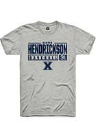 Carter Hendrickson  Xavier Musketeers Ash Rally NIL Stacked Box Short Sleeve T Shirt