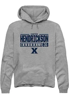 Carter Hendrickson  Rally Xavier Musketeers Mens Graphite NIL Stacked Box Long Sleeve Hoodie