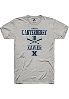 Donavan Canterberry  Xavier Musketeers Ash Rally NIL Sport Icon Short Sleeve T Shirt